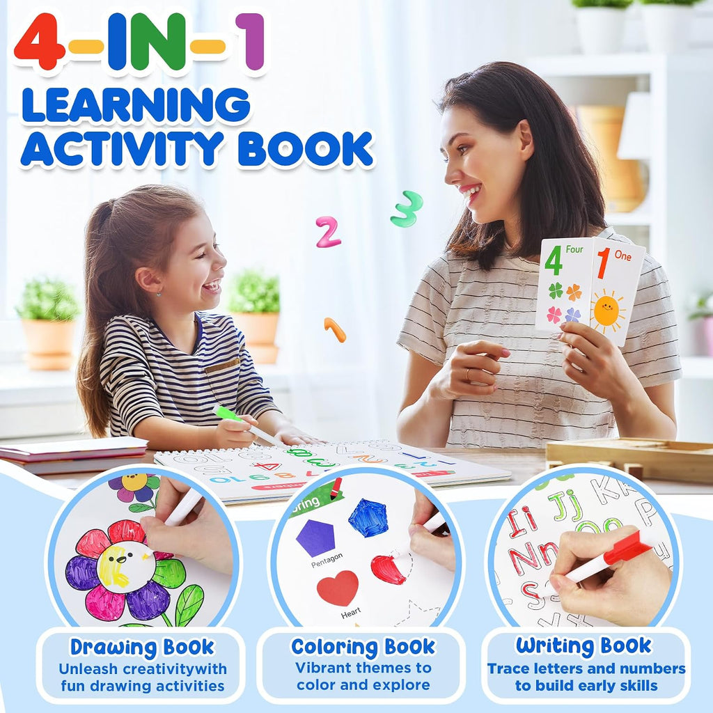 URMYWO Busy Book, 36 Preschool Learning Activities, Screen Free Workbook