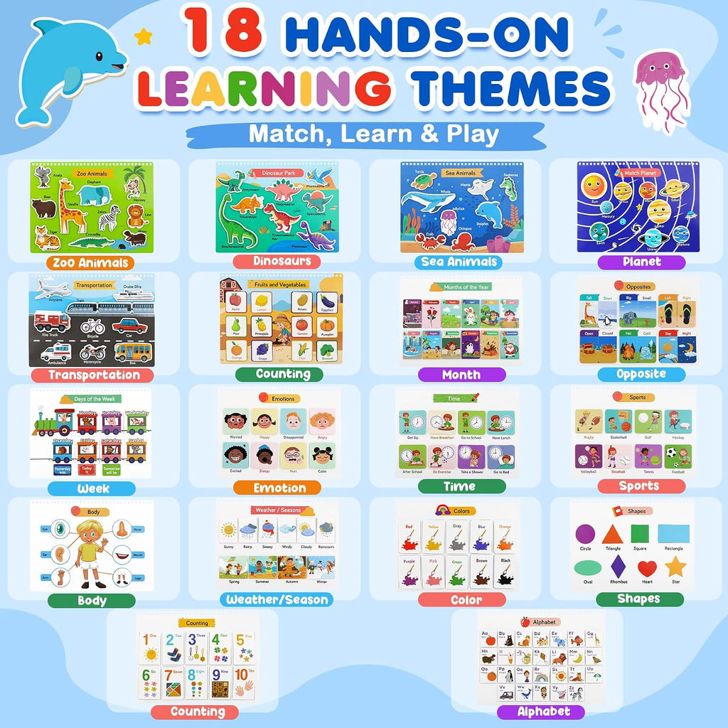 URMYWO Busy Book, 36 Preschool Learning Activities, Screen Free Workbook