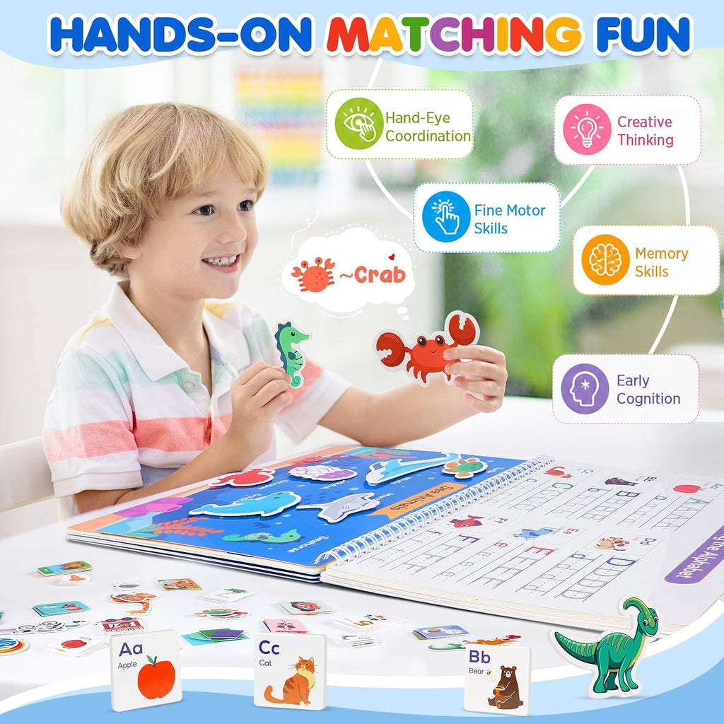 URMYWO Busy Book, 36 Preschool Learning Activities, Screen Free Workbook
